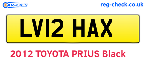 LV12HAX are the vehicle registration plates.