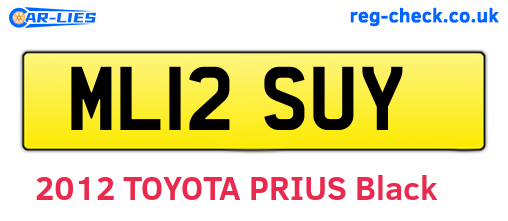 ML12SUY are the vehicle registration plates.