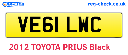 VE61LWC are the vehicle registration plates.
