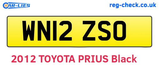 WN12ZSO are the vehicle registration plates.