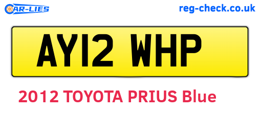 AY12WHP are the vehicle registration plates.