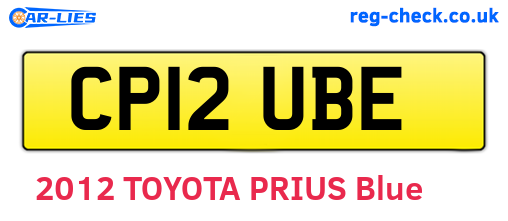 CP12UBE are the vehicle registration plates.