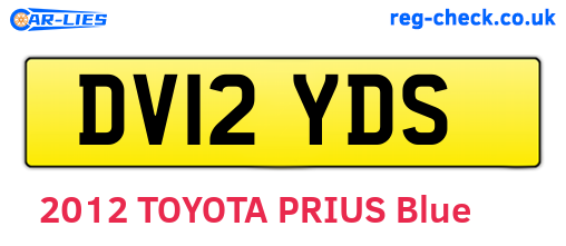 DV12YDS are the vehicle registration plates.