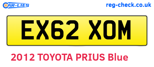 EX62XOM are the vehicle registration plates.