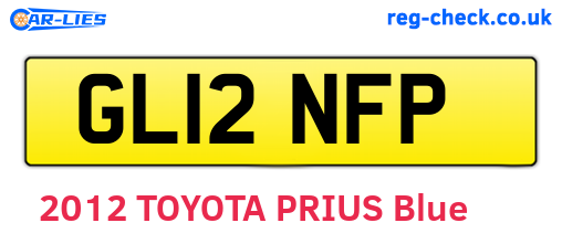 GL12NFP are the vehicle registration plates.