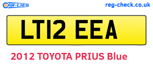LT12EEA are the vehicle registration plates.