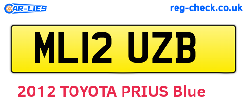 ML12UZB are the vehicle registration plates.