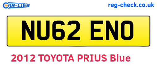 NU62ENO are the vehicle registration plates.
