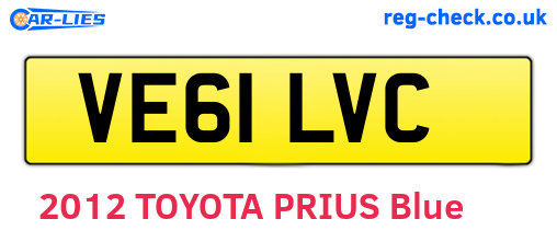 VE61LVC are the vehicle registration plates.