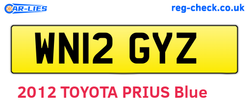 WN12GYZ are the vehicle registration plates.