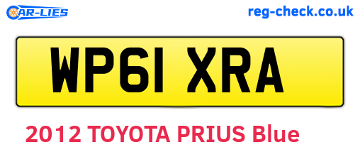 WP61XRA are the vehicle registration plates.