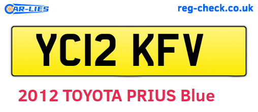 YC12KFV are the vehicle registration plates.
