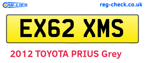 EX62XMS are the vehicle registration plates.