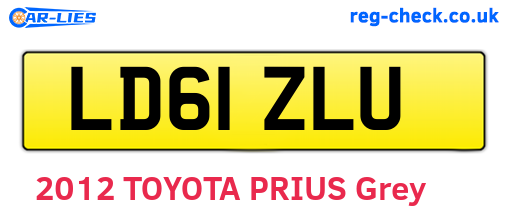 LD61ZLU are the vehicle registration plates.