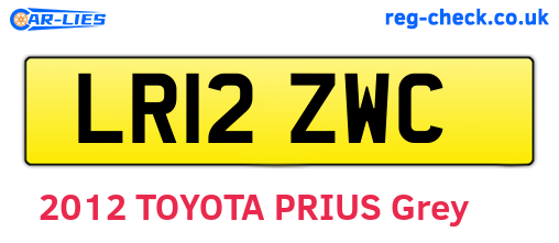LR12ZWC are the vehicle registration plates.
