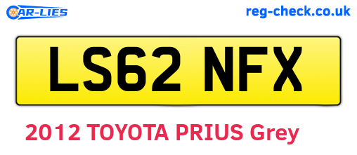 LS62NFX are the vehicle registration plates.