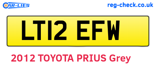 LT12EFW are the vehicle registration plates.