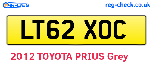 LT62XOC are the vehicle registration plates.