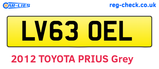 LV63OEL are the vehicle registration plates.