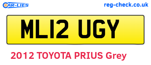 ML12UGY are the vehicle registration plates.