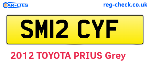 SM12CYF are the vehicle registration plates.