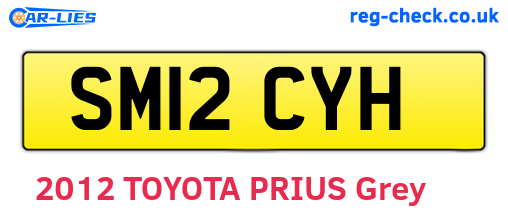 SM12CYH are the vehicle registration plates.