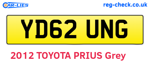 YD62UNG are the vehicle registration plates.