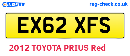 EX62XFS are the vehicle registration plates.