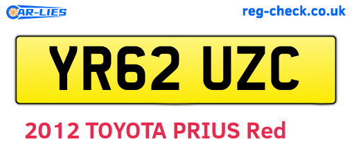 YR62UZC are the vehicle registration plates.