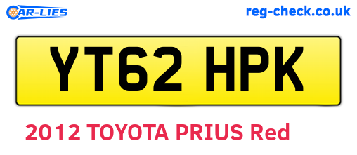 YT62HPK are the vehicle registration plates.