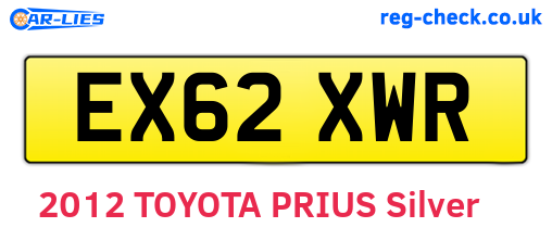 EX62XWR are the vehicle registration plates.