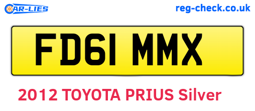 FD61MMX are the vehicle registration plates.