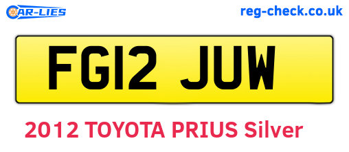 FG12JUW are the vehicle registration plates.