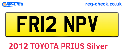FR12NPV are the vehicle registration plates.