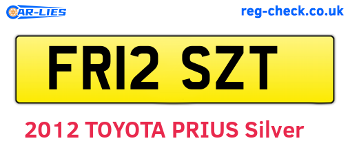FR12SZT are the vehicle registration plates.