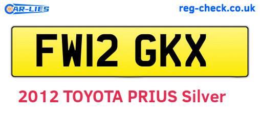 FW12GKX are the vehicle registration plates.