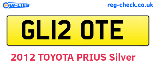GL12OTE are the vehicle registration plates.