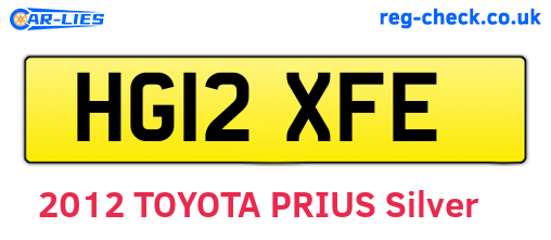 HG12XFE are the vehicle registration plates.