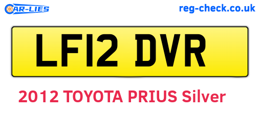 LF12DVR are the vehicle registration plates.