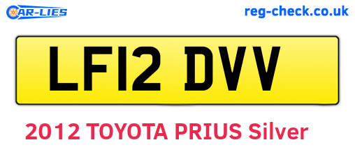 LF12DVV are the vehicle registration plates.