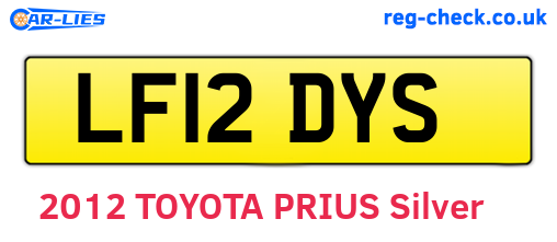 LF12DYS are the vehicle registration plates.