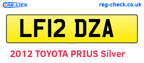 LF12DZA are the vehicle registration plates.