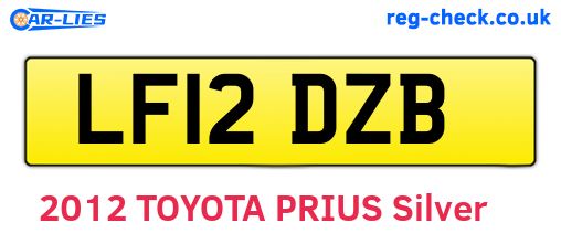 LF12DZB are the vehicle registration plates.