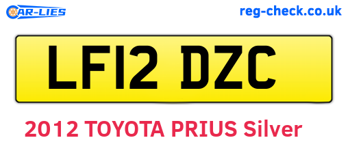 LF12DZC are the vehicle registration plates.
