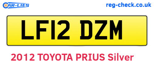 LF12DZM are the vehicle registration plates.