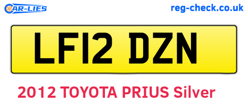 LF12DZN are the vehicle registration plates.