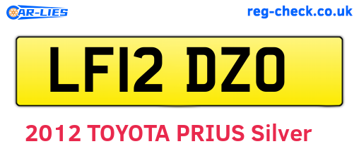 LF12DZO are the vehicle registration plates.