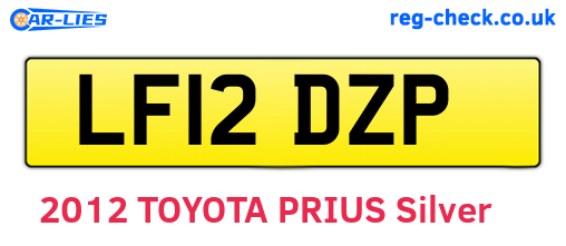 LF12DZP are the vehicle registration plates.