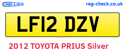 LF12DZV are the vehicle registration plates.