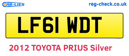 LF61WDT are the vehicle registration plates.